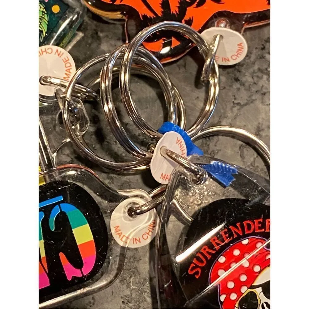 Lot of 5 Cayman Caribbean Island Keychains NEW